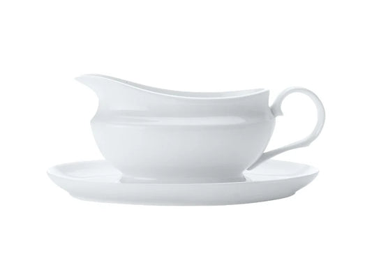 Maxwell and Williams White Basics Gravy Boat & Saucer 500ML Gift Boxed