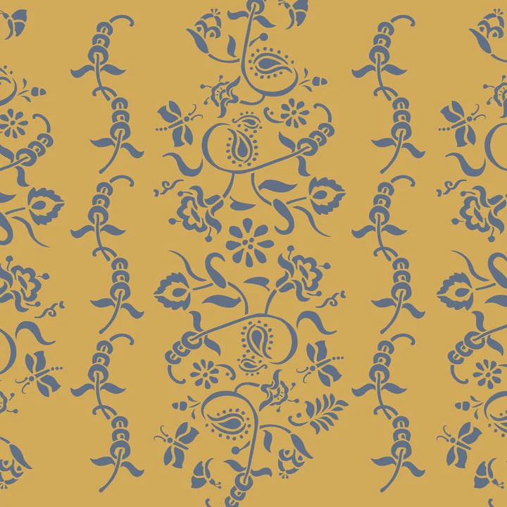 Annie Sloan Stencil Paisley Floral Garland