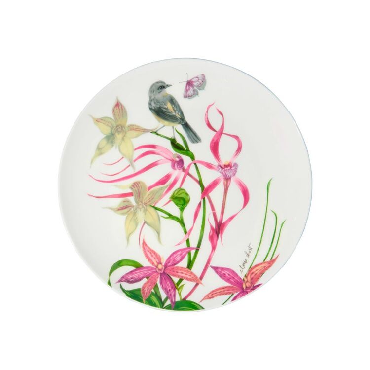 Maxwell and Williams Eloise Short Lyric Coupe Plate 20cm Yellow Robin Gift Boxed