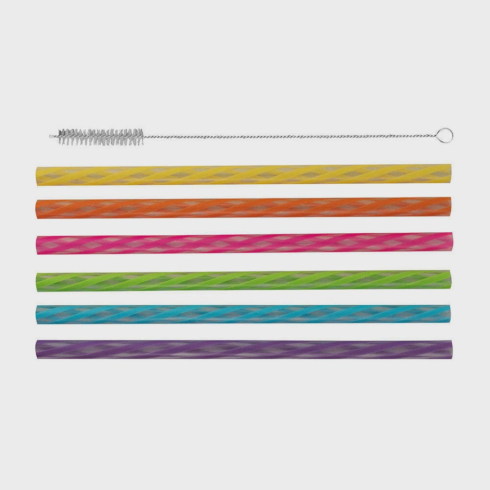 Avanti Cocktail Straws Reusable Set/24 Rainbow
