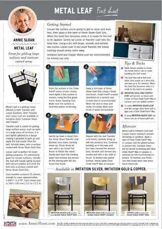 Annie Sloan - Aluminium Metal Leaf Loose Sheets/25 5 x 5 inch